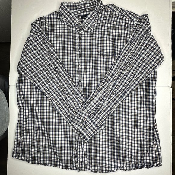 SCOTT BARBER‎ - Men's long sleeve shirt. Size XXL. Plaid. - Picture 2 of 6